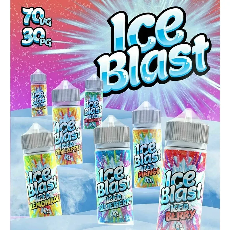 E Liquid 100ml Ice Blast Premium Vape Juice 70/30 Shortfill 0mg UK Made