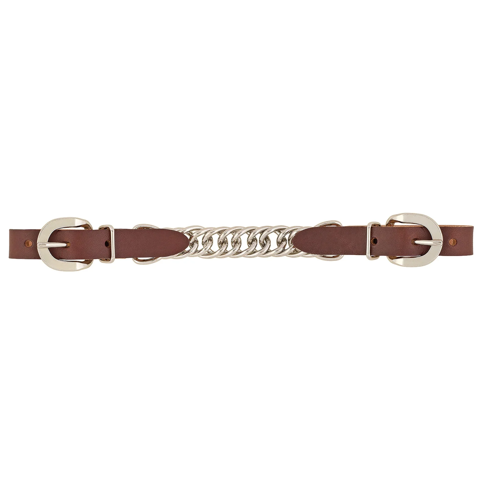 Horizons Harness Leather 4-1/2" Single Flat Link Chain Curb Strap - Image 2