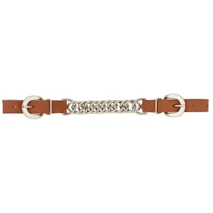 Horizons Harness Leather 4-1/2" Single Flat Link Chain Curb Strap
