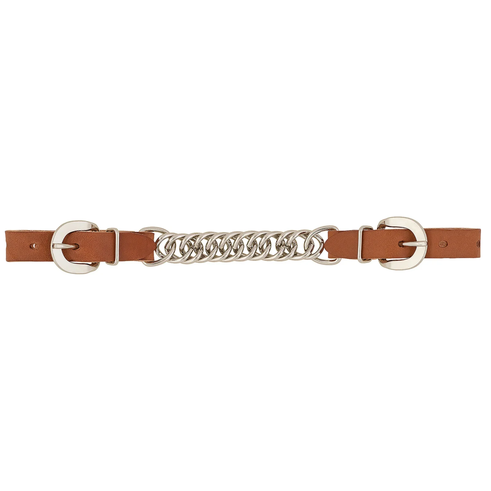 Horizons Harness Leather 4-1/2" Single Flat Link Chain Curb Strap