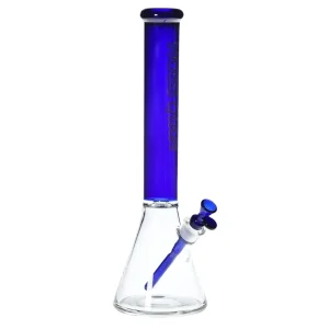 Hoss Glass - 18" 7mm Thick Beaker w/ Coloured Top