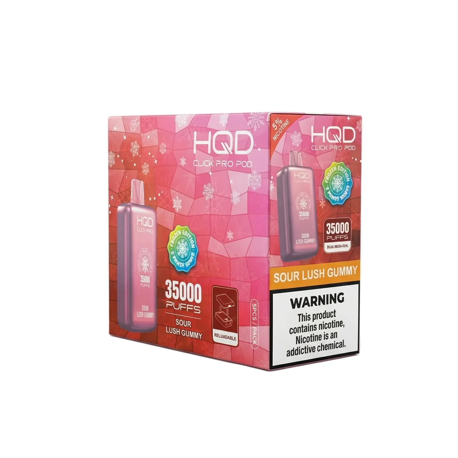 HQD Click Pro Disposable Refill Pods 5 Pack - Image 2