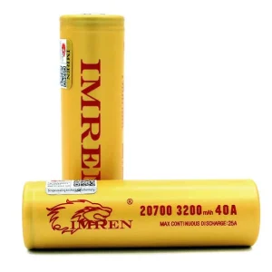 Imren 20700 3200mAh (40A) Gold Battery Singles