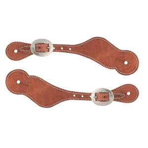Ladies' Harness Leather Spur Straps, Russet