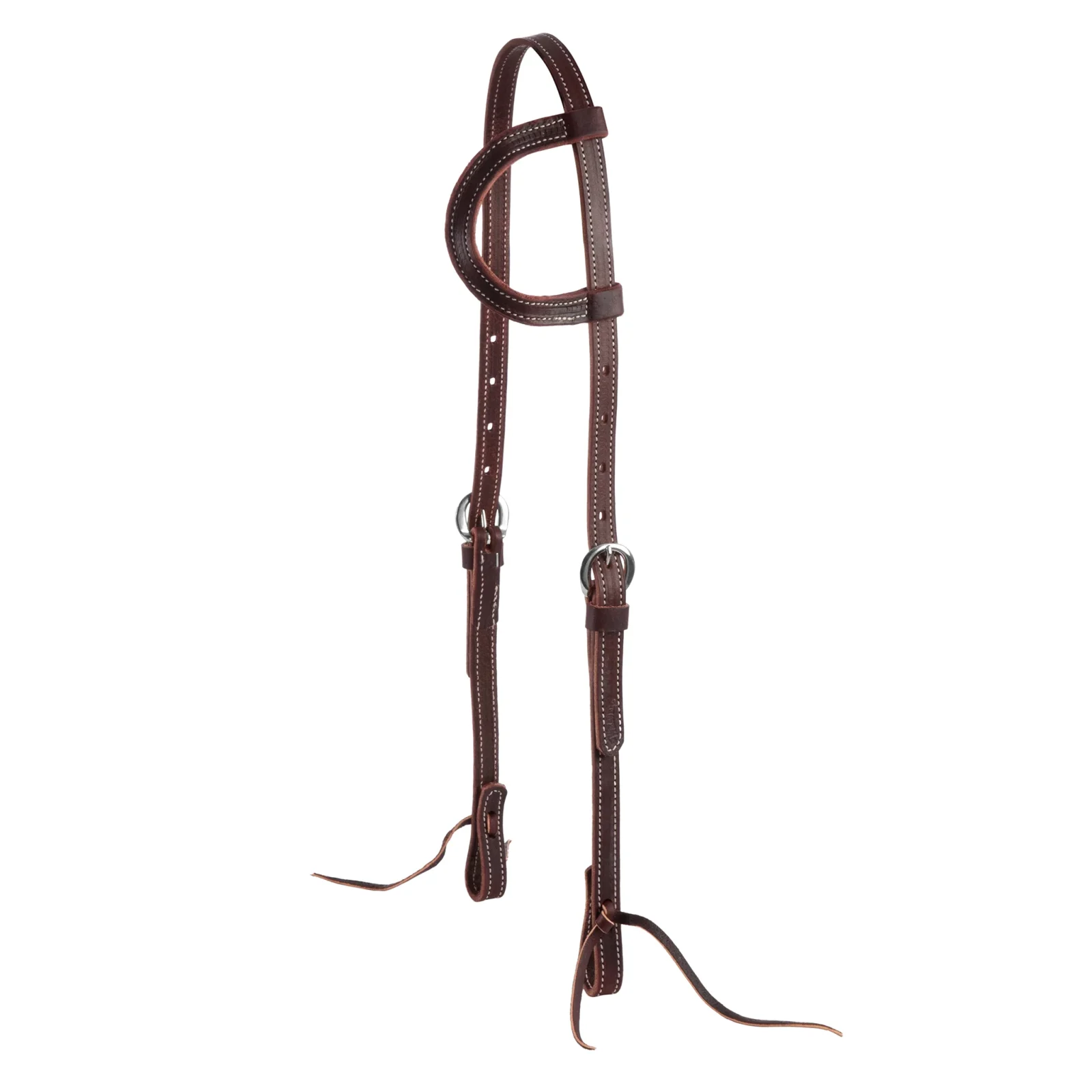 Latigo Leather Flat Sliding Ear Headstall