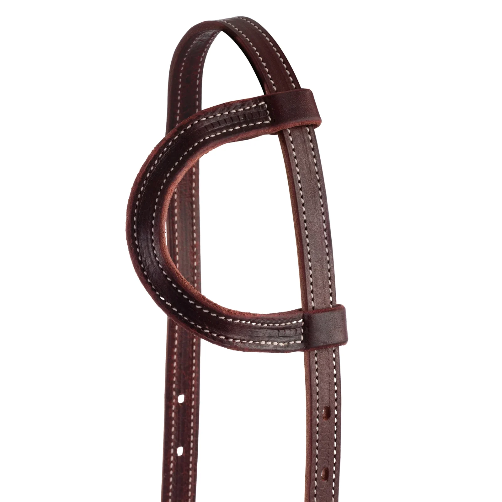 Latigo Leather Flat Sliding Ear Headstall - Image 2
