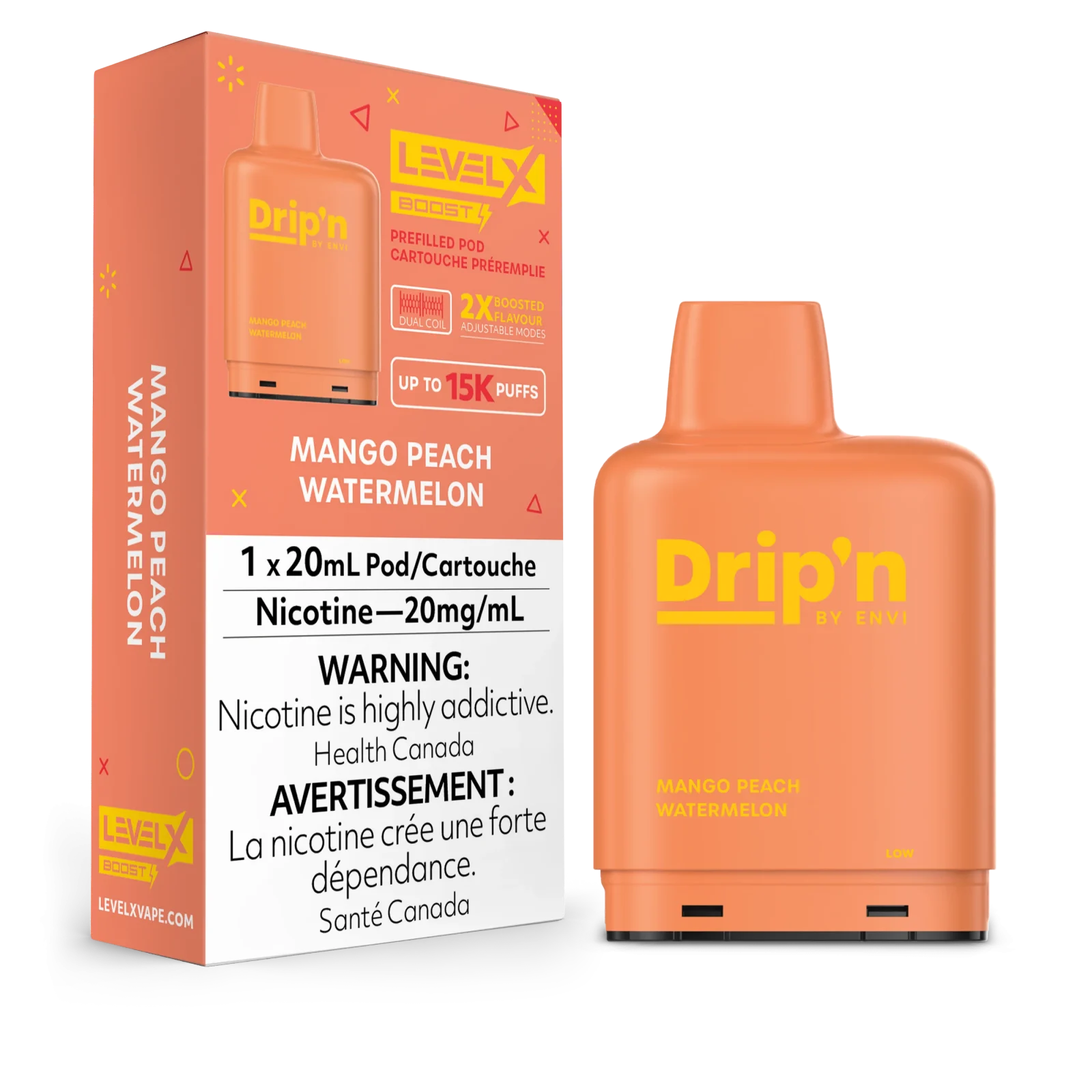 Level X Boost - Drip'n - Mango Peach Watermelon | Vape Cloud Canada