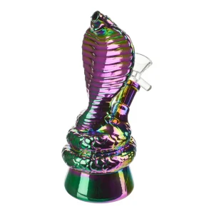 Rainbow Cobra Snake Bong - 6.5in