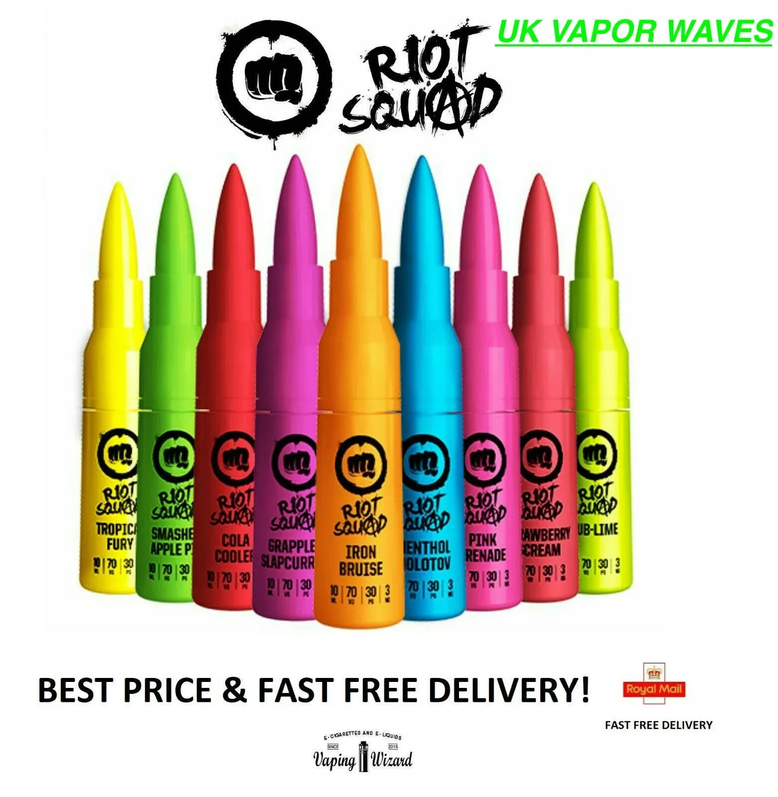 Riot Squad Shortfill 50ml E-Liquid (0mg) + 1 Free Nic Shot