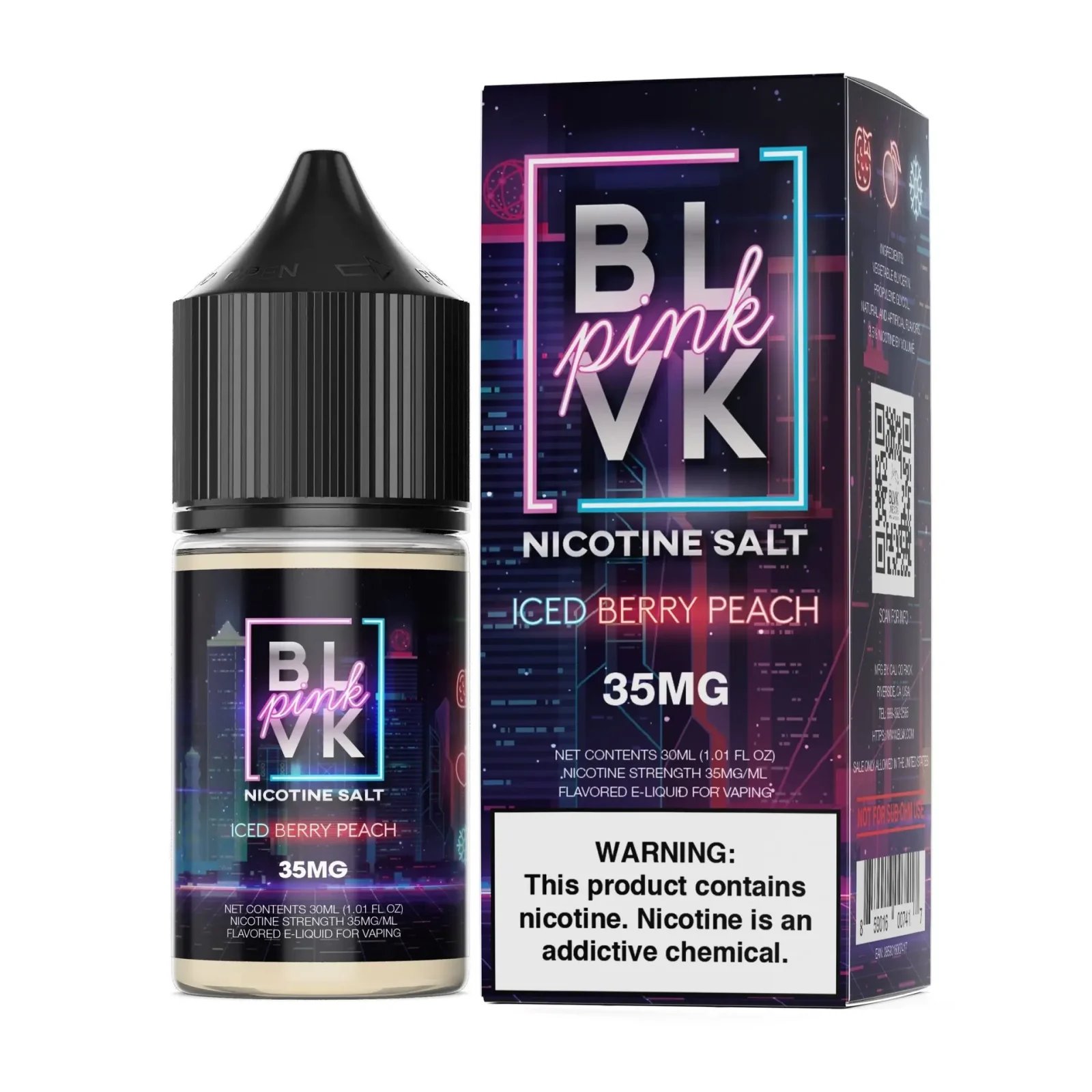 Strawberry Peach Ice by BLVK TFN Pink Salt 30mL