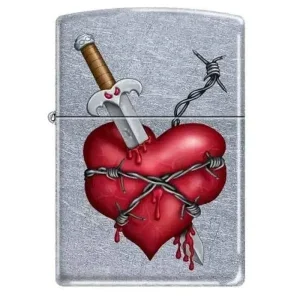 Zippo Lighter - Knife in Heart