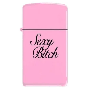 Zippo Lighter - Sexy Bitch Slim Pink Matte